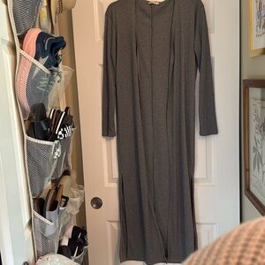 Long gray cardigan
